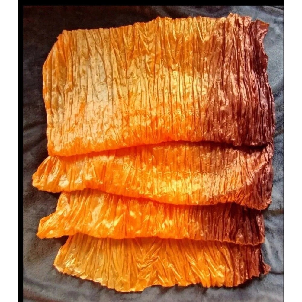 Scarf or sarong New Womans Avon Chocolate to Orange fade crinkle chiffon Silky